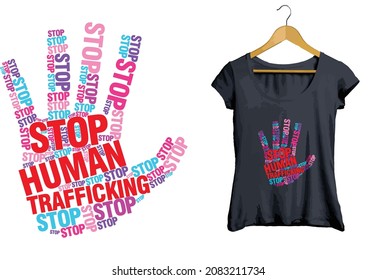 Stop Human Trafficking Women T Shirt Design