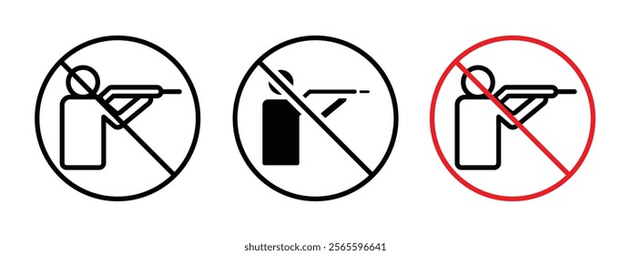 Stop hunting sign vector in black and yellow colors