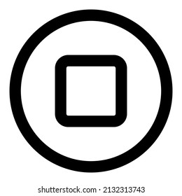 stop icon with black color
