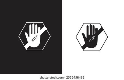 Stop icon, black stop icon ,white stop icon