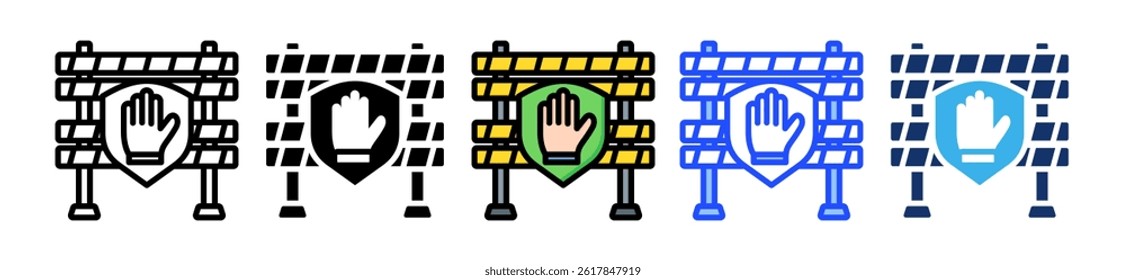 Stop Icon Collection With Multiple Styles