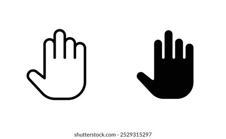 Concepto de icono de parada. Vector de acciones