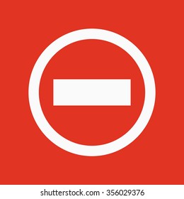 The stop icon. Danger and warning symbol. Flat Vector illustration