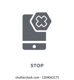 Stop icon. Stop design concept from  collection. Simple element vector illustration on white background.