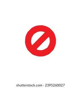 Icono Detener. No firmar. Símbolo de fondo del afiche de peligro de estilo simple. Detener el elemento de diseño del logotipo de marca. Deja de imprimir camisetas. Vector para pegatinas.