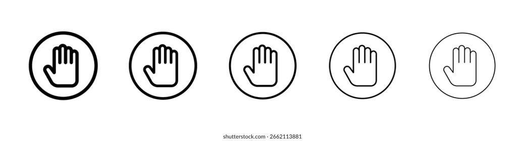 Icono de parada llenado concepto de señal plana para el Diseño web.
