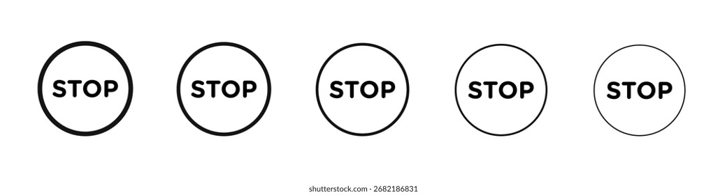 Symbol stoppen, flache Illustration, Logo