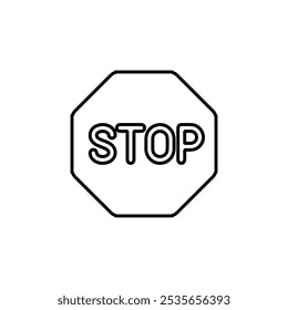 stop icon Flat logo isolated symbol