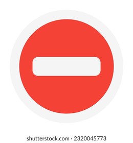 Stop icon in flat style, use for website mobile app presentation