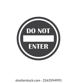 Stop icon in flat style. Warning symbol vector illustration on isolated background. Do not enter sign business concept.