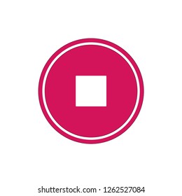 Stop Icon Flat & Trendy Vector Logo Template. Applied as Sign & Symbol Button or Web Multimedia .