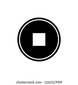 Stop Icon Flat & Trendy Vector Logo Template. Applied as Sign & Symbol Button or Web Multimedia .