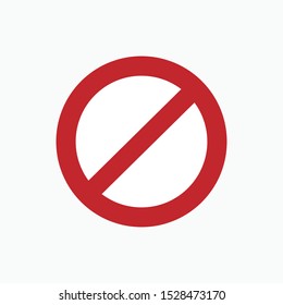 Stop Icon. Forbidden , Restricted. Prohibition Symbol for Design, Presentation, Website or Apps Elements - Vector.  Logo Template.