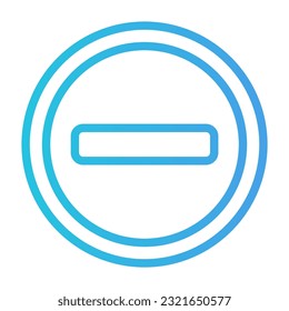 Stop icon in gradient line style, use for website mobile app presentation