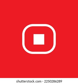 Stop icon, graphic resource template, vector illustration.