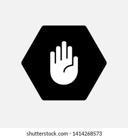 Stop Icon. Hand Gesture  Illustration. Applied as Trendy Symbol for Design Elements, Websites, Presentation and Application - Vector.
