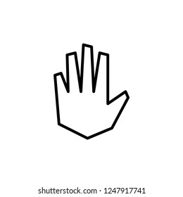 Stop icon. Hand sign
