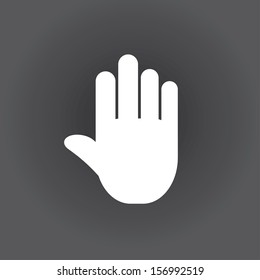 stop. icon hand. vector. eps8