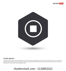 Stop icon Hexa White Background icon template - Free vector icon