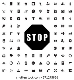 stop icon illustration isolated vector sign symbol
