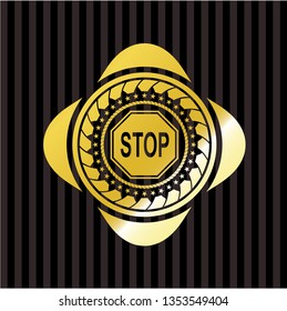 stop icon inside shiny badge