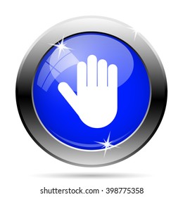 Stop icon. Internet button on white background. EPS10 vector
