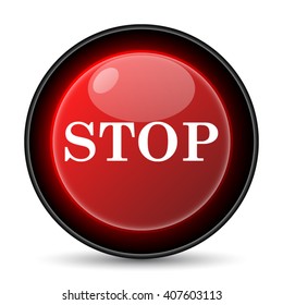 Stop icon. Internet button on white background. EPS10 vector
