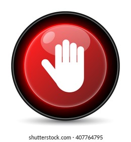 Stop icon. Internet button on white background. EPS10 vector
