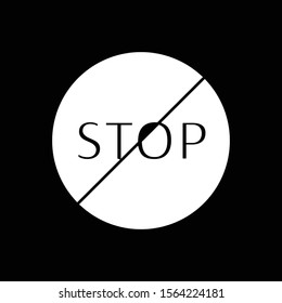 Stop icon isolated on background
 