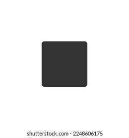 Stoppen Sie das Symbol einzeln auf weißem Hintergrund. Multimedia-Symbol modern, einfach, Vektorgrafik, Symbol für Website-Design, mobile App, i. Vektorgrafik