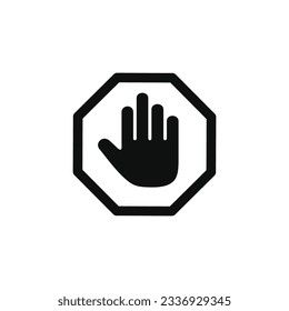 Icono de detención aislado en fondo blanco