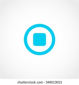 Stop Icon Isolated on White Background