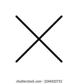 Stoppen Sie die Symbol-Linie einzeln auf weißem Hintergrund. Schwarze flache Ikone im modernen Umriss-Stil. Lineares Symbol und bearbeitbarer Strich. Einfache und Pixel perfekte Strich-Vektorgrafik. 