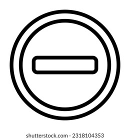 Stop icon in line style, use for website mobile app presentation