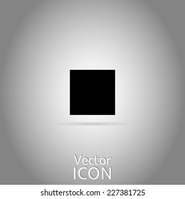 Stop icon. Media player. Flat style.