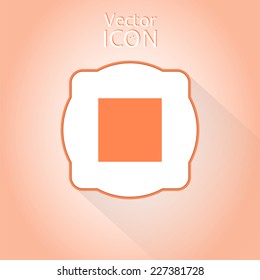 Stop icon. Media player. Flat style.