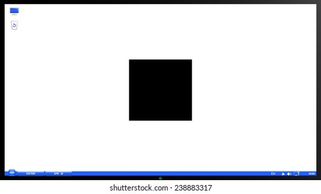 Stop icon. Media player on the screen monitor. Made vector illustration