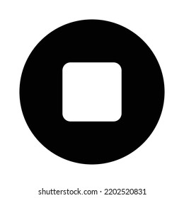 Stop icon on white background