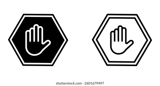 Stop icon on white background