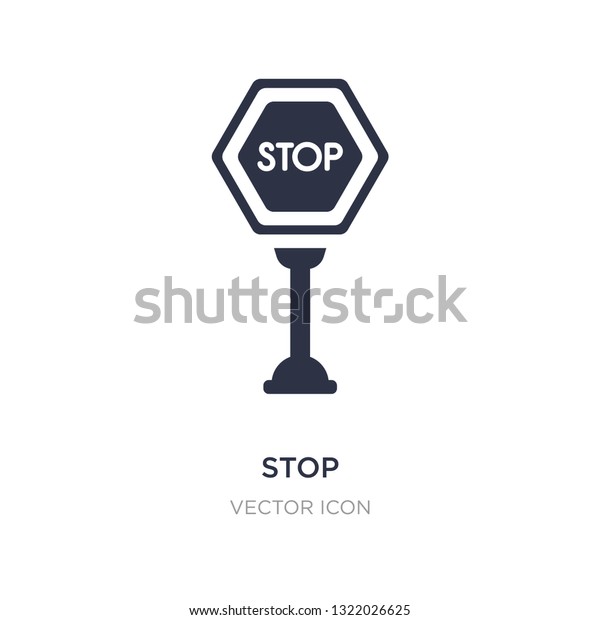 stop icon\
on white background. Simple element illustration from City elements\
concept. stop sign icon symbol\
design.