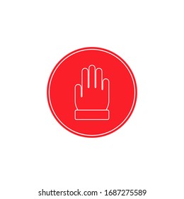 Stop icon on white background.Vector illustration