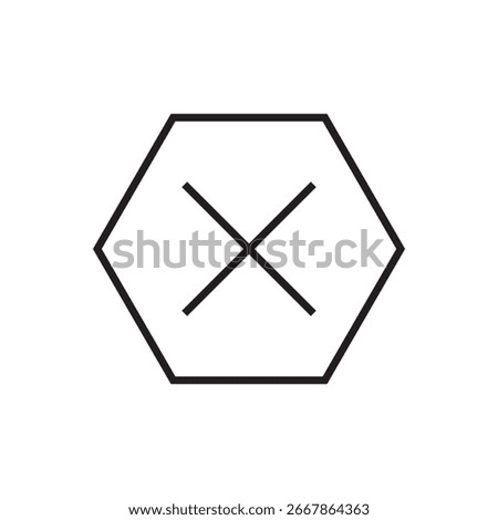 stop icon outline editable stroke line drawing eps