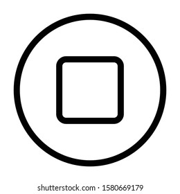 stop icon outline vector design