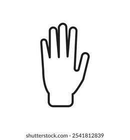 Stop icon Outline vector for web ui