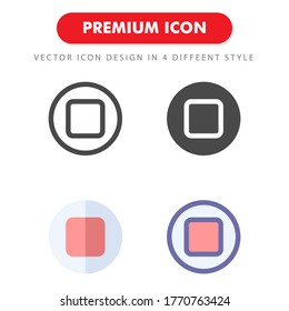 parar el paquete de iconos aislado en el fondo blanco. para el diseño de su sitio web, logotipo, aplicación, interfaz de usuario. Ilustración gráfica vectorial y trazo editable. EPS 10.