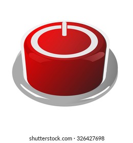stop icon , power off  button ,vector illustration