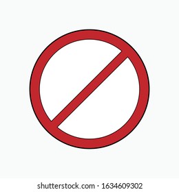 
Stop Icon. Prohibitation Vector Sign & Symbol.