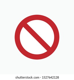 Stop Icon - Prohibition Vector, Sign and Symbol for Design, Presentation, Website or Apps Elements. 