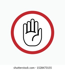 Stopp Icon - Vektorillustration, Zeichen und Symbol für Design, Präsentation, Website oder Apps Elemente. 
