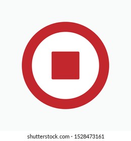 Stop Icon - Prohibition Vector, Sign and Symbol for Design, Presentation, Website or Apps Elements. 